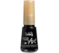 Valmy Pintauñas Nail Art Decorativo con Pincel de Precisión - Esmalte de Uñas de Larga Duración Para Manicura Francesa, Decoración o Dibujos de Uñas con Liner Super Fino y Secado Rápido (Negro)