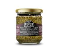 Valnerina Tartufi Pesto de Pistacho con Trufa Negra de Verano | Salsa para Bruschette y Entradas, Salsa Preparada para Pasta | Especialidad Gastronómica | Jarrón 180 gr.