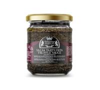 Valnerina Tartufi Salsa Trufa Tartufata Receta Original | Setas Champiñón, 10% Trufa Negra de Verano | Jarrón 180 gr.