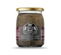 Valnerina Tartufi Salsa Trufa Tartufata Receta Original | Setas Champiñón, 5% Trufa Negra de Verano | Jarrón 500 gr.