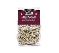 Valnerina Tartufi Strangozzi Umbria a Trufa Negra de Verano | Pasta Larga de Sémola de Trigo Duro | Tipicidad Gastronómica Umbra | Paquete 250 gr.