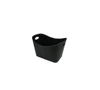 Valo Cesta de piel sintética negra de 55 x 35 x 40 cm para leña, grosor de 6 mm, para proteger el suelo, cesta para troncos VK000405