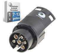 valonic Adaptador Enchufe Remolque - 7 a 13 - Accesorios para Caravana, Coche, camión, Porta bicis - 7 Pines a 13 Pines
