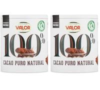Valor - Cacao puro natural 100% soluble en polvo. Sin Azúcares Añadidos. Sin glúten. Intenso sabor y aroma. 100% Natural. Solo un ingrediente - 250 Gramos (Paquete de 2)