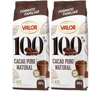 Valor - Cacao Soluble Puro 100% Natural. Sin Gluten. 100% cacao y 100% natural. Intenso Sabor y Aroma. Un único ingrediente - 460 Gramos (Paquete de 2)