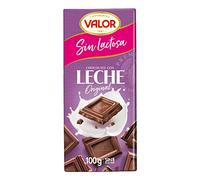 Valor - Chocolate con Leche Sin Lactosa. Intenso Sabor y Aroma. Sin Gluten, Apto para Celíacos e Intolerantes a la lactosa - 100 Gramos