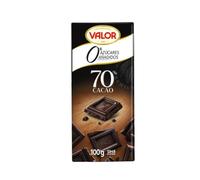 Valor - Chocolate Negro 70%. 0% Azúcares añadidos y Sin Gluten. Tableta de Chocolate Negro Intenso Edulcorado con Stevia. El placer más intenso - 100 Gramos