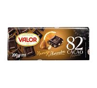 Valor - Chocolate Negro 82% con Naranja y Almendras, 200 g