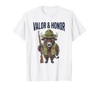 Valor & Honor Buffalo Patriotismo Militar Bison Soldier Camiseta