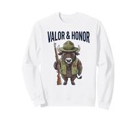 Valor & Honor Buffalo Patriotismo Militar Bison Soldier Sudadera