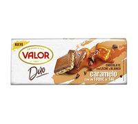 VALOR - Tableta Dúo de Chocolate con Leche y Chocolate Blanco con Caramelo y Sal - Contiene Caramelo con un Toque de Sal - Pack de 19 Unidades de Tabletas de 170 Gramos