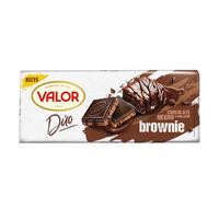 VALOR - Tableta Dúo de Chocolate con Leche y Chocolate Negro - Contiene Trocitos de Brownie - Tableta de 170 Gramos - Novedad