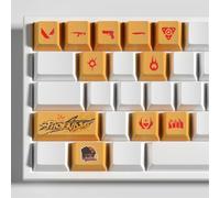 Valorant Phoneix 11 Tapas de Teclas Perfil OEM Ergonómico, Material PBT OEM Perfil Tinte Sublimación Disposición, Compatible con la mayoría de Teclados Mecánicos (4)