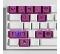 Valorant Reyna 11 Tapas de Teclas Perfil OEM Ergonómico, Material PBT OEM Perfil Tinte Sublimación Disposición, Compatible con la mayoría de Teclados Mecánicos (6)