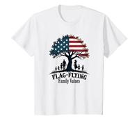 Valores de la Familia de Vuelo de Camiseta, Niños, Blanco, 4 años