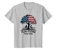 Valores de la Familia de Vuelo de Camiseta, Niños, Plata, 4 años