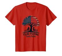 Valores de la Familia de Vuelo de Camiseta, Niños, Rojo, 4 años