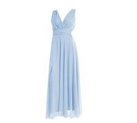 VALORIALUXE Vestido largo de ceremonia para mujer, de tul, elástico, cuello en V, fabricado en Italia
