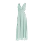 VALORIALUXE Vestido largo de ceremonia para mujer, de tul, elástico, cuello en V, fabricado en Italia