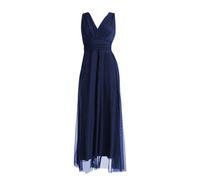 VALORIALUXE Vestido largo de ceremonia para mujer, de tul, elástico, cuello en V, fabricado en Italia, XL