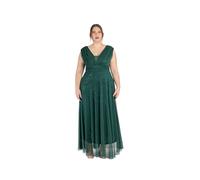 VALORIALUXE Vestido largo elegante para mujer con estola a juego, cuello en V, vestido de ceremonia fabricado en Italia