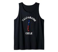 Valparaíso Chile Clásico Chile Bandera Mapa Diseño Camiseta sin Mangas