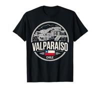Valparaíso Chile Colorido Paisaje Urbano Diseño Camiseta