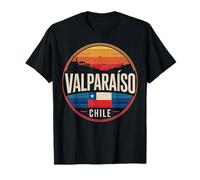 Valparaíso Chile Colorido Paisaje Urbano Diseño Camiseta