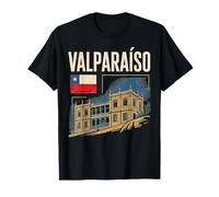 Valparaíso Chile Colorido Paisaje Urbano Diseño Camiseta