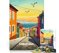 Valparaíso, Chile Rompecabezas para Adultos 1000 Piezas Ejercicio Mental Escape Tranquilo Cierre Seguro Bonito Regalo (50x75cm)
