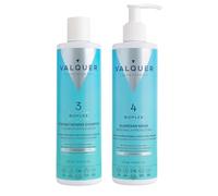 Valquer Bioplex Pack No3 Champú Fortalecedor + No4 Mascarilla Protectora. Reparador Capilar y Reconstructor. Reparación Intensiva y Profunda del Cabello Dañado, Seco y Teñido. Vegano. 300 + 275 ml