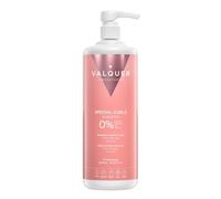 VALQUER Champú Curly Zero para Rizos Definidos | Hidrata, Suaviza y Combate el Pelo Seco y Encrespado con Keratina Vegetal y Maíz | Ingredientes Naturales | Vegano | 1 L