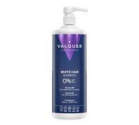 VALQUER Champú Zero para Cabello Blanco y Gris | 1 L | Matiza Tonos Amarillos y Mantiene el Color Natural | Brillo y Suavidad con Vitaminas | Vegano