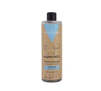 VALQUER Happy Pets Champú Premium Hidratante Perros y Gatos | para Pelaje Seco o Estropeado | Hidrata y Repara con Aloe Vera y Ácido Hialurónico | Sin Sulfatos, Siliconas ni Colorantes | 400 ml