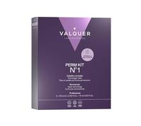 VALQUER Kit de Permanente Profesional No1 para Cabello Normal | Tratamiento Moldeador de Rizos Permanentes | Define el Pelo Rizado con Tecnología Vplex y Suavidad Efecto Seda | 215 ml