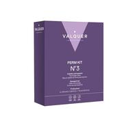 VALQUER Kit de Permanente Profesional No3 para Cabello Estropeado | Tratamiento Moldeador de Rizos Permanentes | Define el Pelo Rizado con Tecnología Vplex y Suavidad Efecto Seda | 215 ml