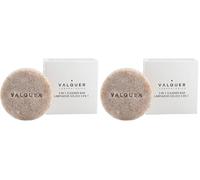 Valquer Limpiador Facial Sólido Sugar 3 en 1. Limpiador, Exfoliante Natural y Tonificante de Piel Consiguiendo un Tacto Suave y Radiante con Hueso de Albaricoque. Vegano. 50 g. (Paquete de 2)