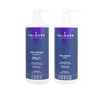 Valquer Pack Ácido Hialurónico Champú Reparador y Mascarilla Capilar Fórmula Zero. Hidrata y Protege el Cabello Dañado y Seco. Con Aloe Vera, Pantenol y Keratina. Para todo tipo de pelo. 1 L + 975 ml