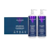 VALQUER Pack Ácido Hialurónico Champú Reparador y Mascarilla Capilar Fórmula Zero | Hidrata y Protege el Cabello Dañado y Seco con Aloe Vera y Keratina | Para Todo tipo de pelo | 1 L + 975 ml