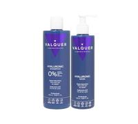 VALQUER Pack Champú y Mascarilla Ácido Hialurónico | 400 ml + 275 ml | Fórmula Zero | Hidrata y Protege el Cabello Dañado y Seco con Aloe Vera y Keratina | Para Todo tipo de pelo