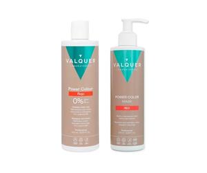 Valquer Pack Power Color Cabellos Teñidos Rojo: Champú 400 ml + Mascarilla 275 ml - Coloración Temporal