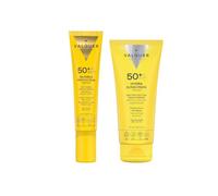 Valquer Pack Solar Facial, Serum Invisible 40 ml y Crema Hydra 75 ml | SPF 50+ Protección 360 | Hidratante Antiedad Sin Residuos y Resistente al Agua para Todo Tipo de Piel | Vegano