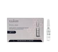 Valquer Peeling Facial Exfoliante y Reparador de Noche en Ampollas. Renueva la Piel aportando Suavidad con Ácido Glicólico y Alfahidroxiácidos para Todo Tipo de Piel. Pack 5 unidades de 2 ml.