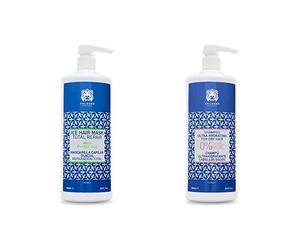 Válquer Profesional Ice Hair Mask. Máscara Capilar Reparación Total efecto hielo + Champú para Pelo Seco & Dañado - Zero%: Sin Sal, Sin Sulfatos, Sin Parabenos