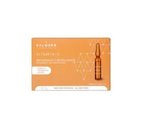 Valquer Serum Facial de Vitamina C en Ampollas. Antiedad, Hidratante y Protector con Ácido Hialurónico. Antiarrugas con Ingredientes Naturales y Antioxidantes. Todo Tipo de Piel. 5 unidades de 2 ml.