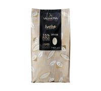 Valrhona Couverture Ivoire de chocolate blanco 35% cacao 43% azúcar 41,1 % contenido graso 21,5 % leche entera - 3 kg - Feves