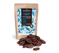 Valrhona Discos de chocolate semidulce francés oscuro para hornear (Feves) Premium CARAÏBE 66% Cacao Grand Cru Blend. Mejor que las chispas de chocolate, perfecto para galletas, pasteles, mousses