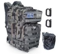 VALSKY® Mochilas Militares 45L Tela 900D Oxford con Parche A LLORAR LA LLORERIA + Dos mosquetones + Bandera España + Funda impermeable - Mochila Táctica Militar