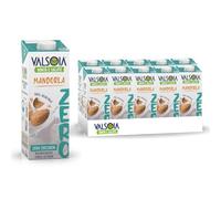 Valsoia - Bebida de Almendras Cero Azúcar, Caja de 10 Tetra Brik de 1000 ml, 100% Vegetal, Sin Lactosa y Sin Gluten, con Calcio y Vitaminas, también Ideal para Veganos, Vegetarianos y Celíacos