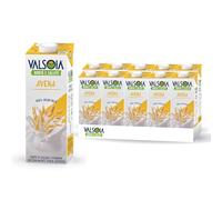 Valsoia - Bebida de Avena, Caja de 10 Tetra Brik de 1000 ml, 100% Vegetal, Sin Lactosa, con Calcio y Vitaminas, También Ideal para Veganos y Vegetarianos, puede contener Trazas de Gluten